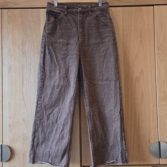 Uniqlo Denim - Uniqlo U Chocolate Brown Denim, Size 26, Cut Off At The Bottom, GUC